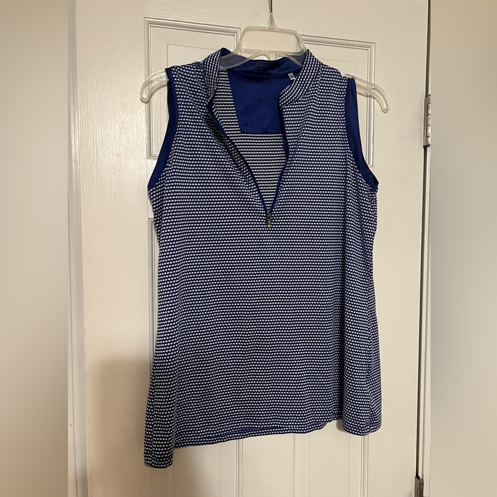 Nancy Lopez sleeveless golf shirt size large